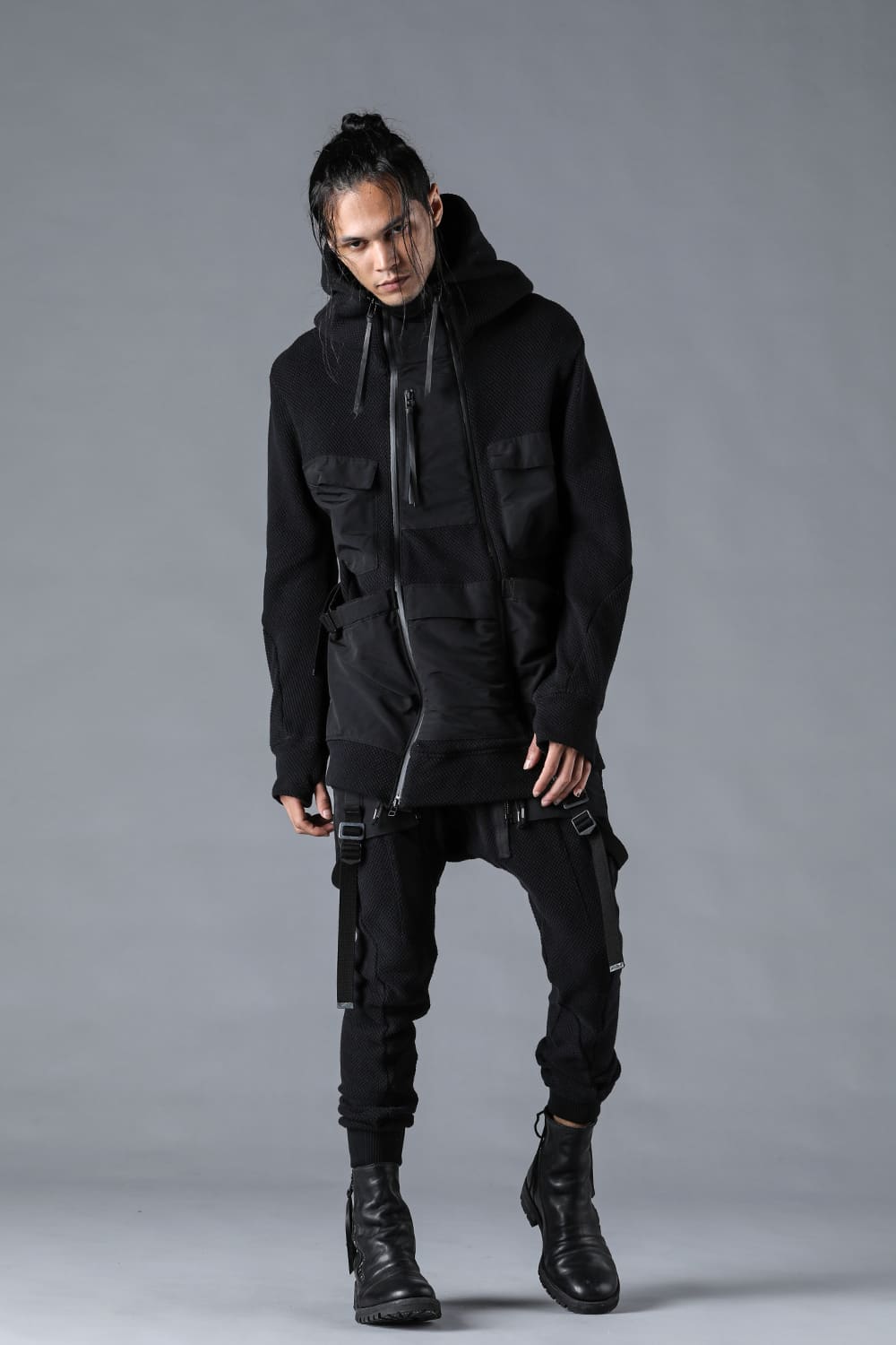 Honeycomb Cotton Tactical Hooded Jacket