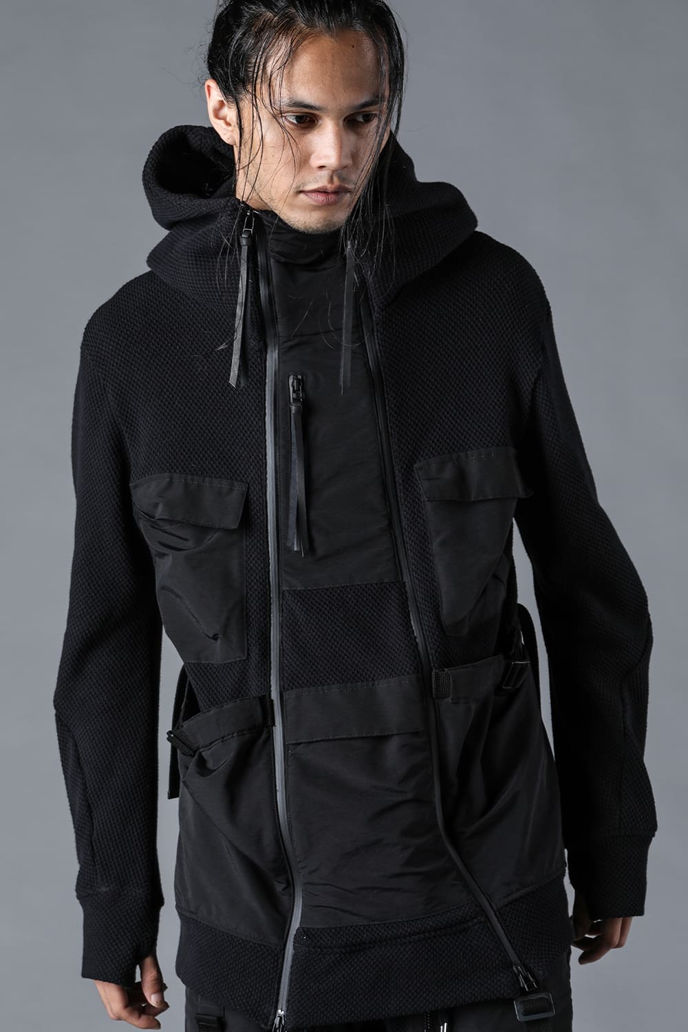Honeycomb Cotton Tactical Hooded Jacket