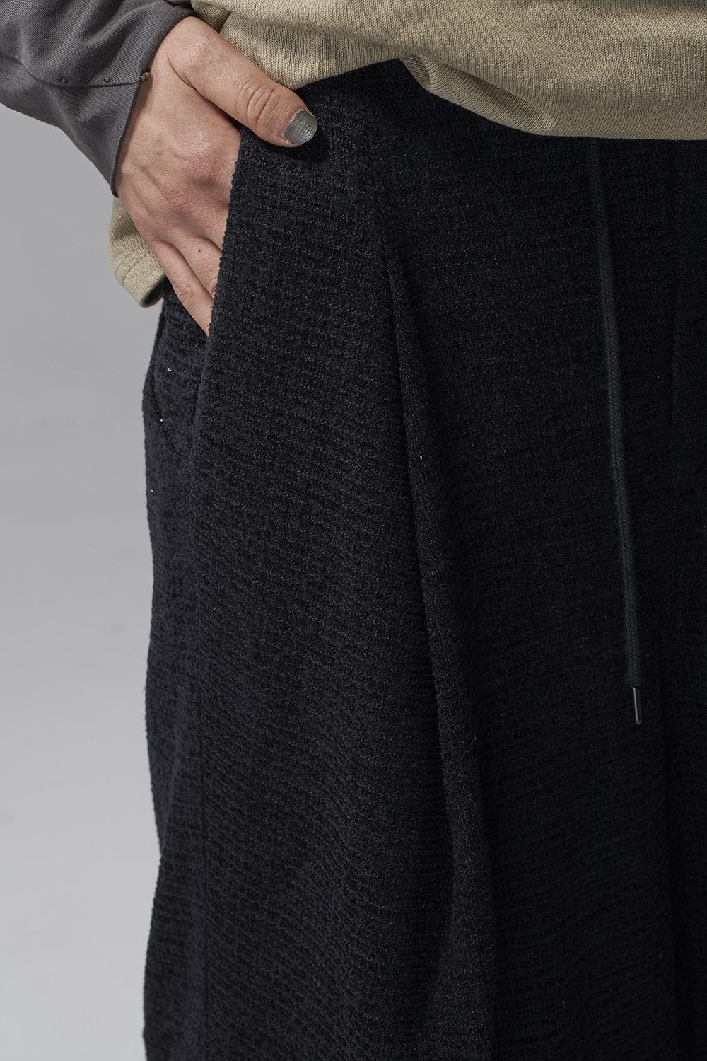 Layerd pants Silk tweed