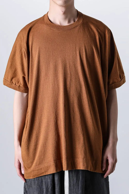 BASIC TEE Cotton Hemp Jersey COPPER BROWN