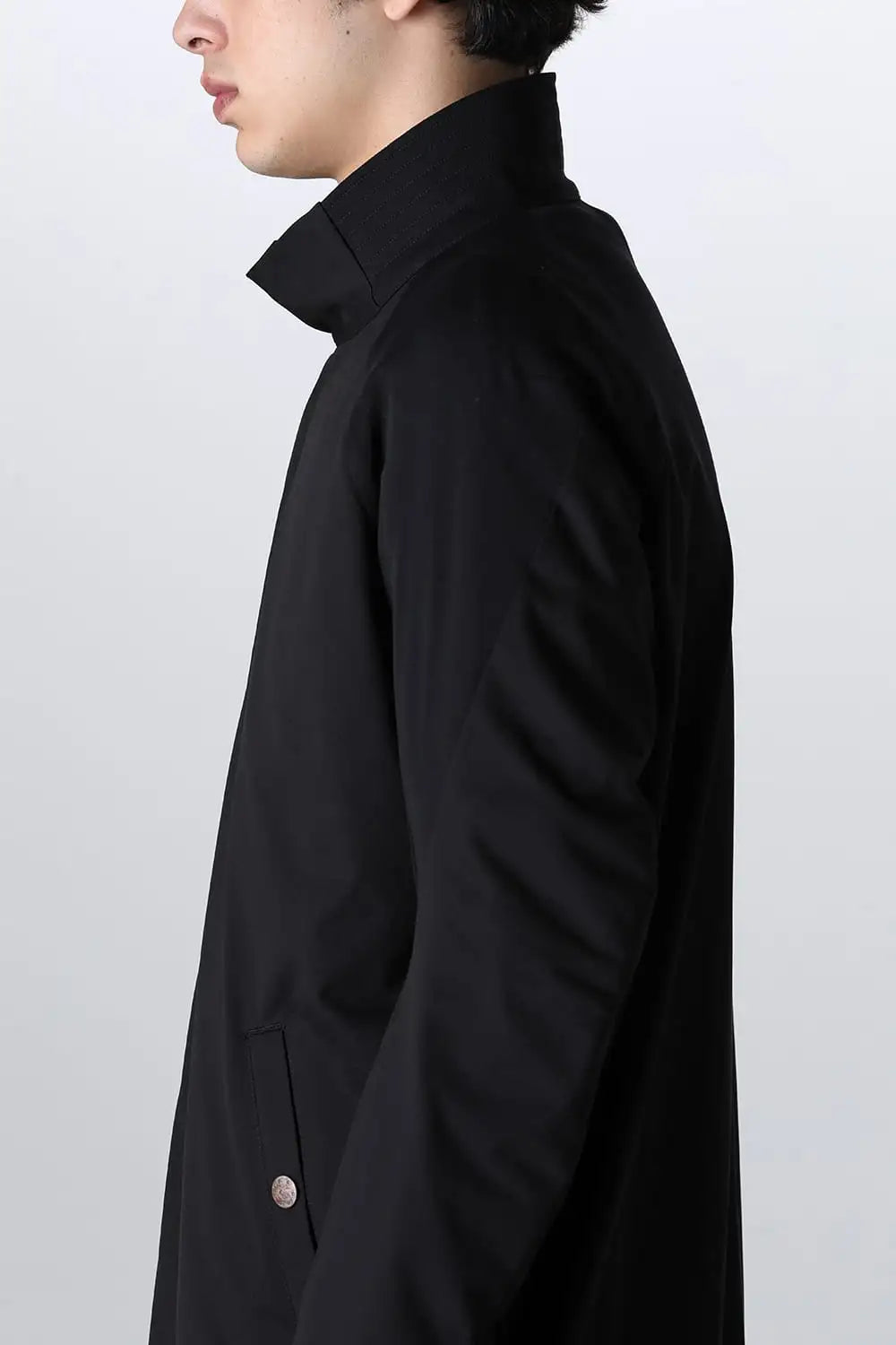 Hight neck coat water repellent polyester