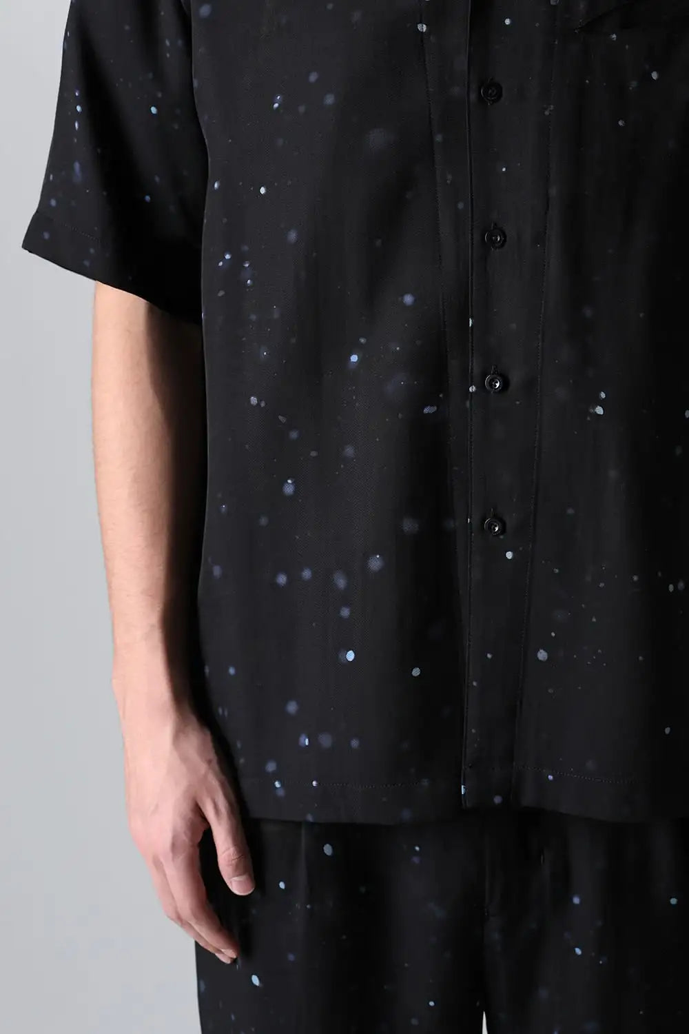 Slash Pocket Short Sleeved Shirt Black