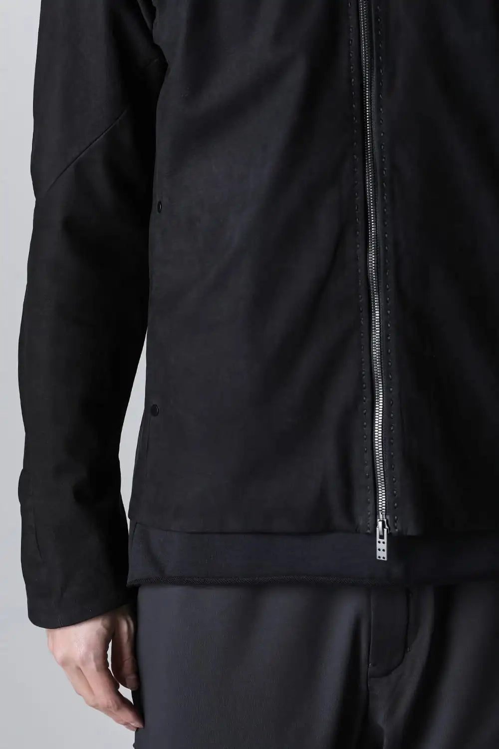 Jacket soft nubuck cow leather Black