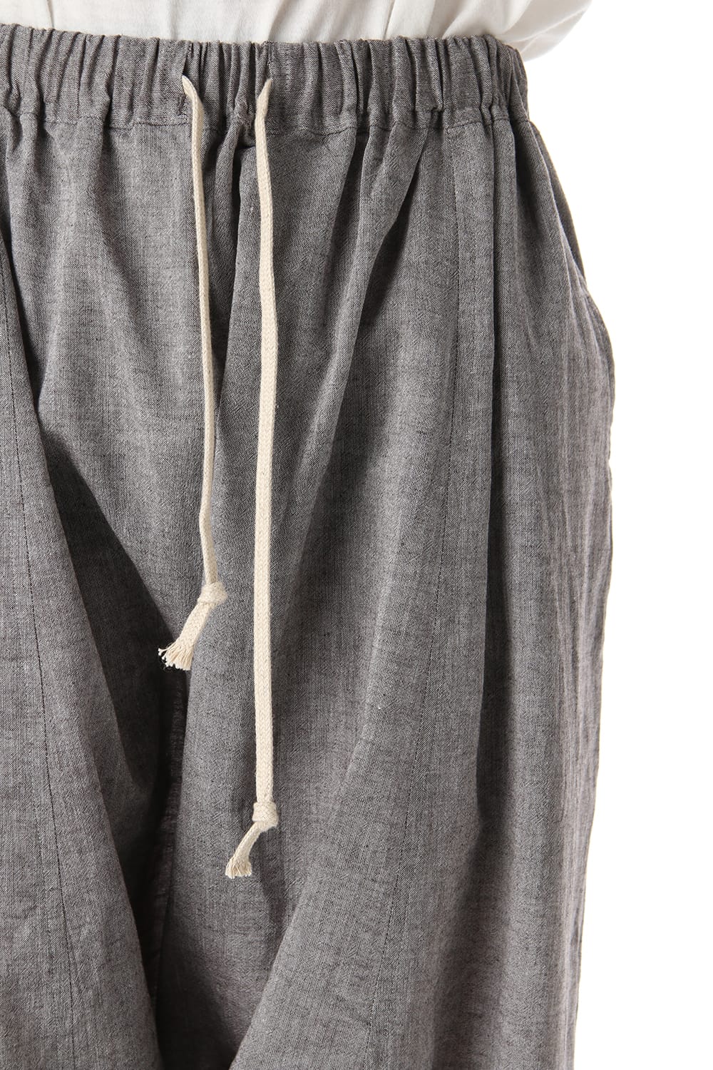 Plain Balloon Trousers Brown Mele