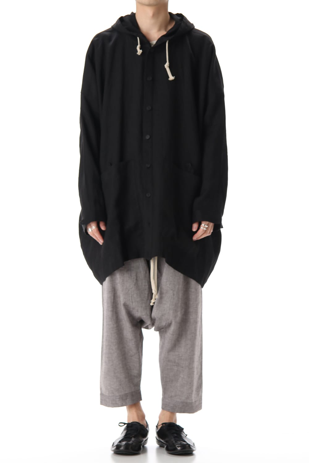 Plain Balloon Trousers Brown Mele