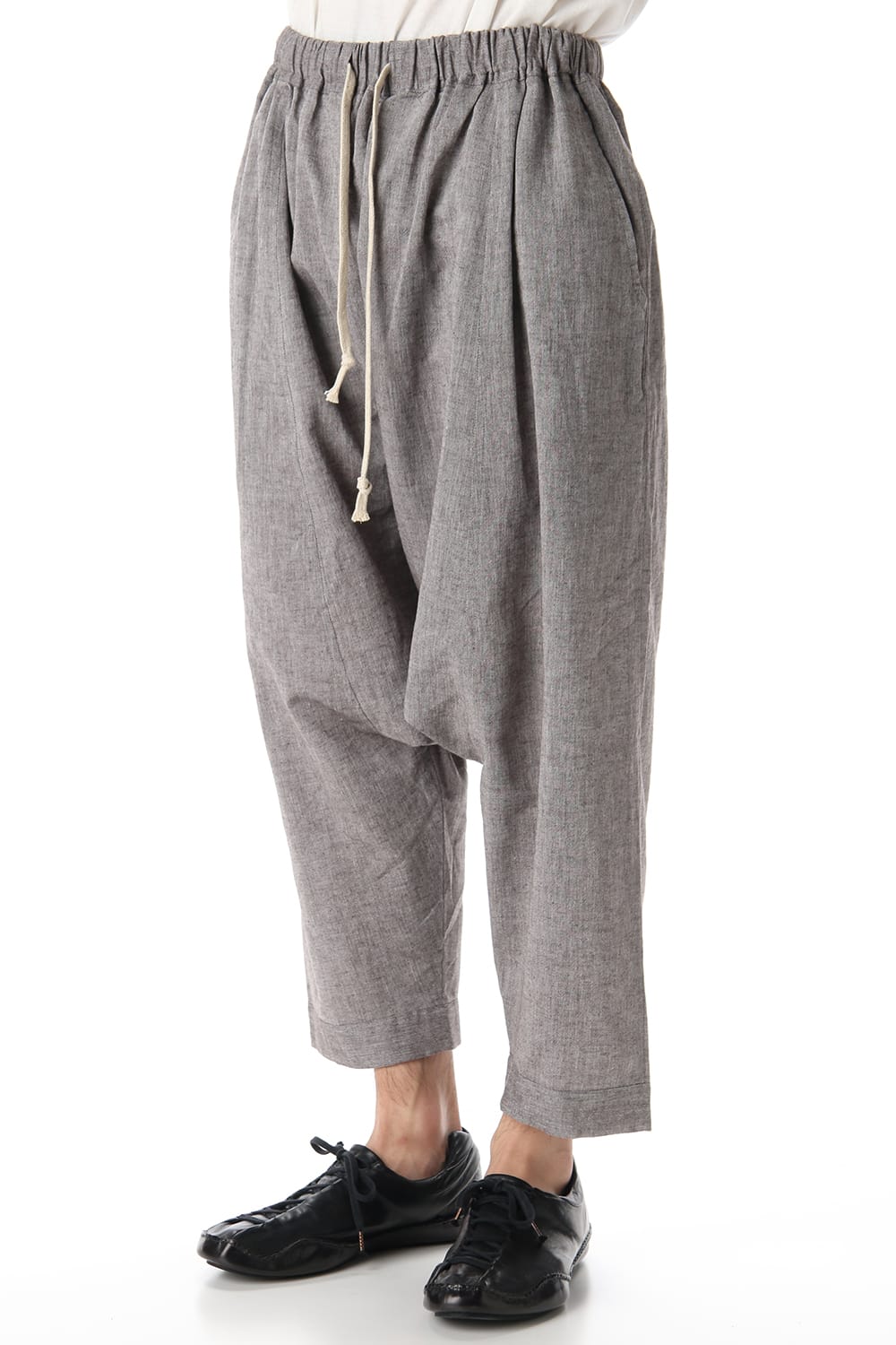 Plain Balloon Trousers Brown Mele