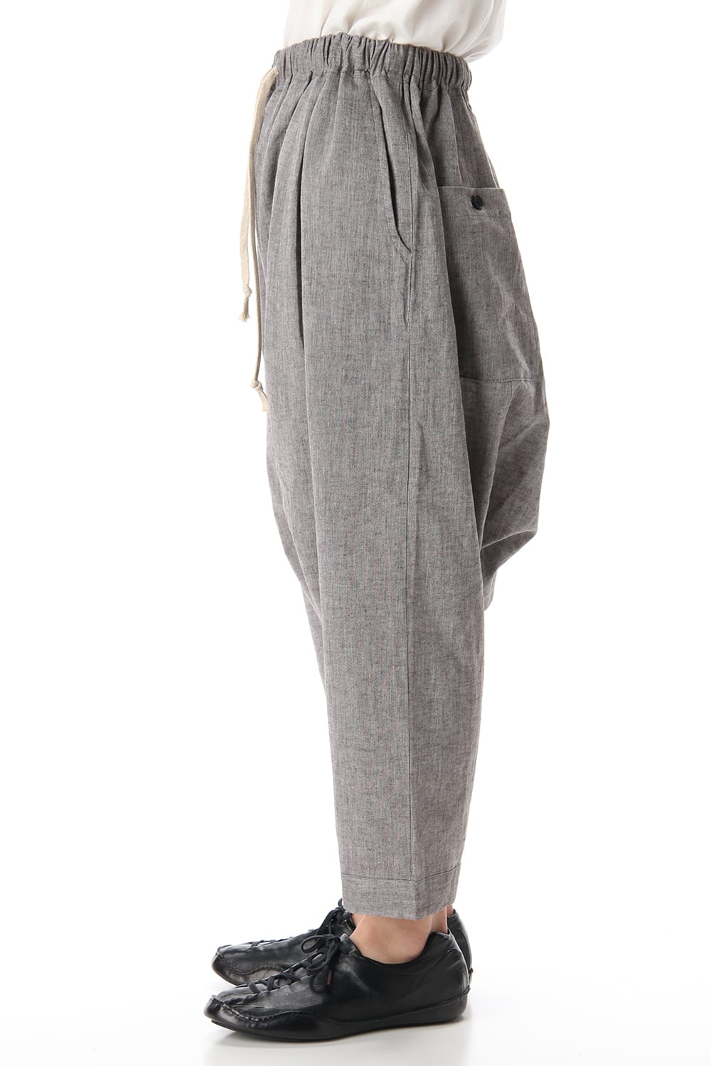 Plain Balloon Trousers Brown Mele