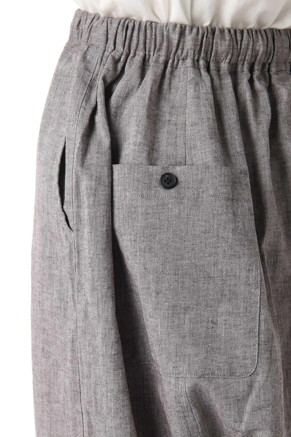 Plain Balloon Trousers Brown Mele