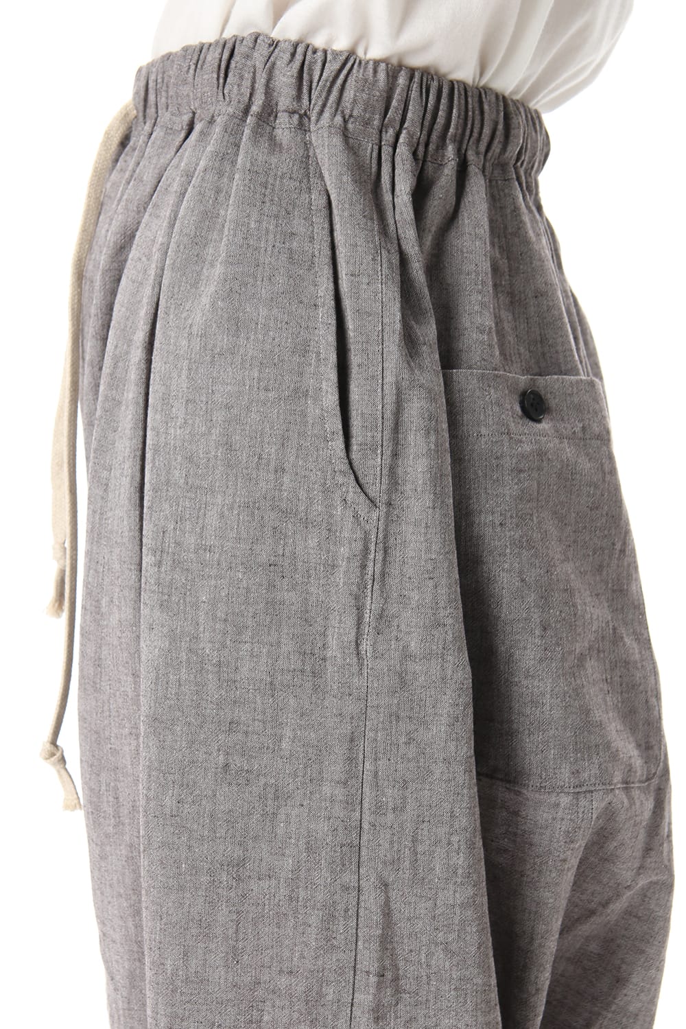 Plain Balloon Trousers Brown Mele