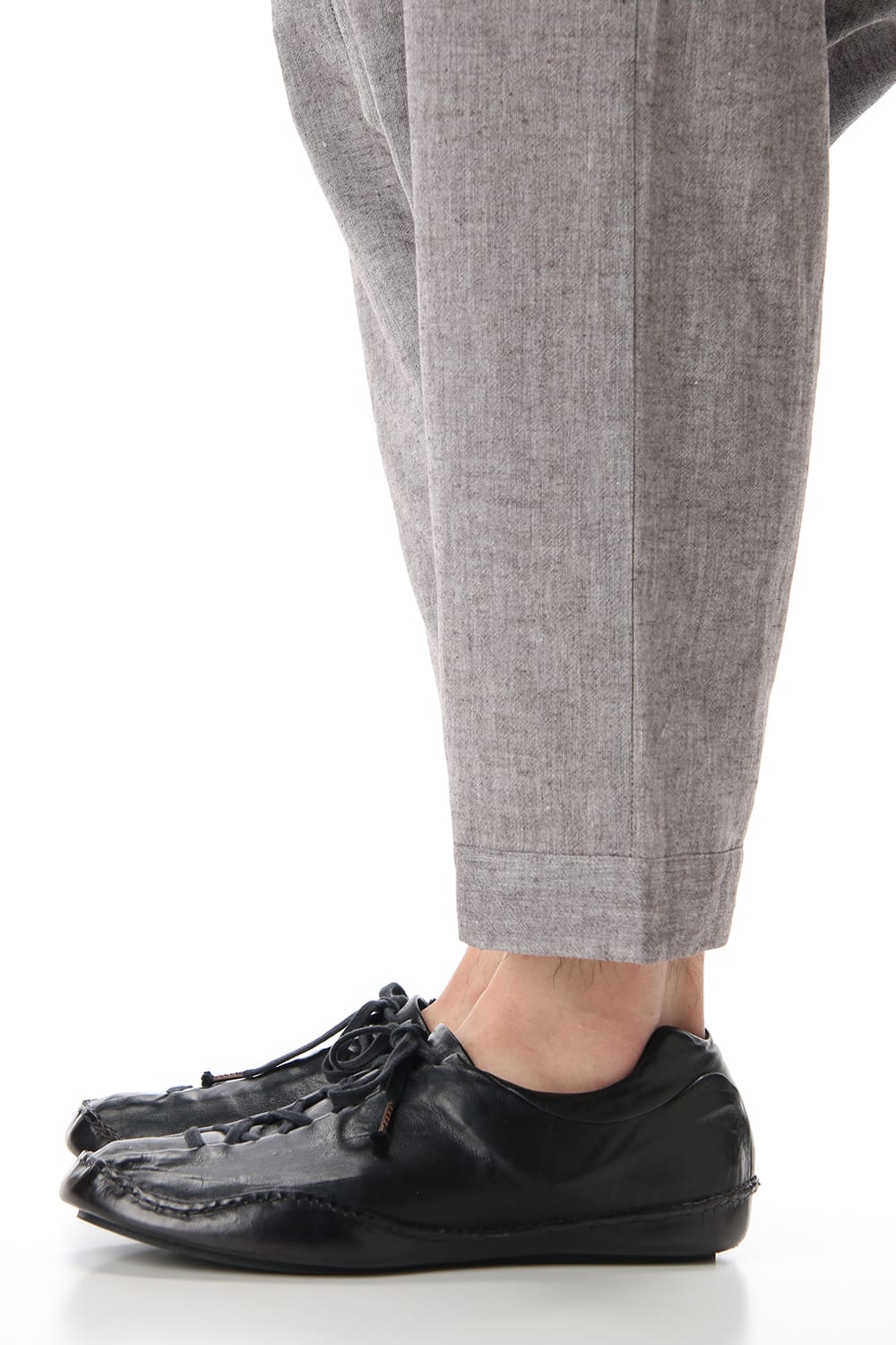 Plain Balloon Trousers Brown Mele