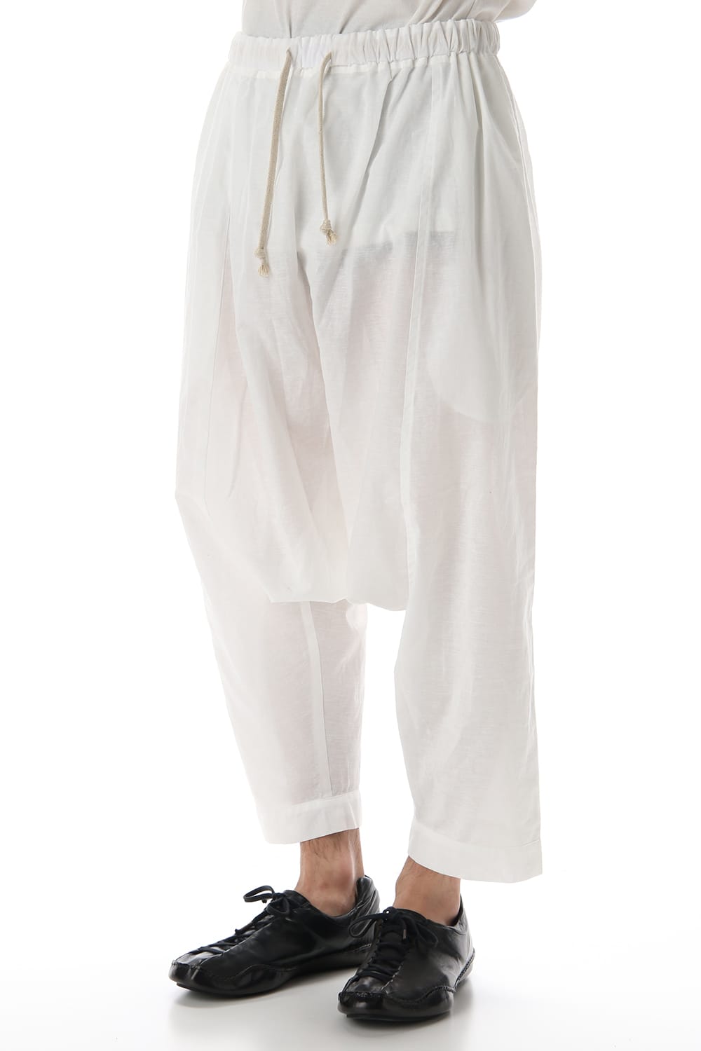 Plain Balloon Trousers White