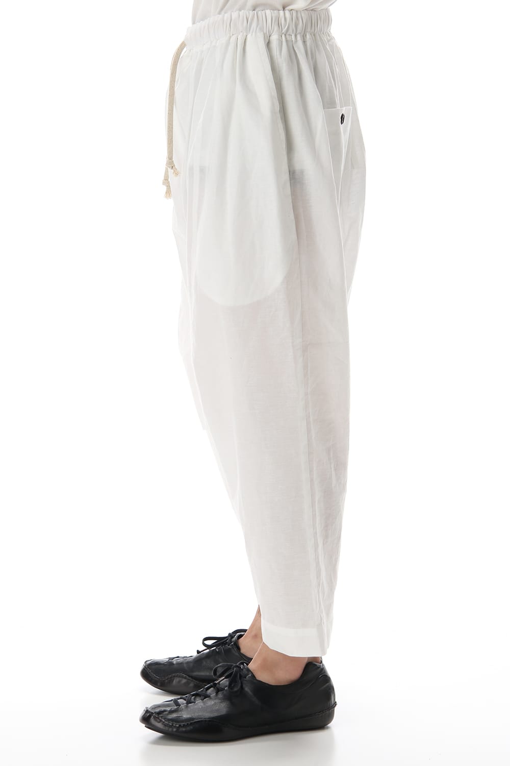 Plain Balloon Trousers White