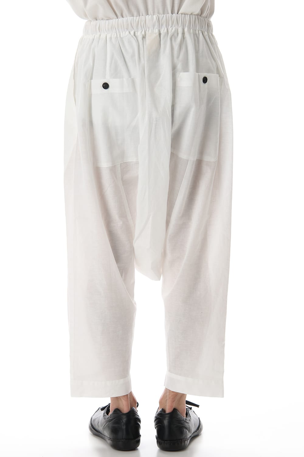 Plain Balloon Trousers White