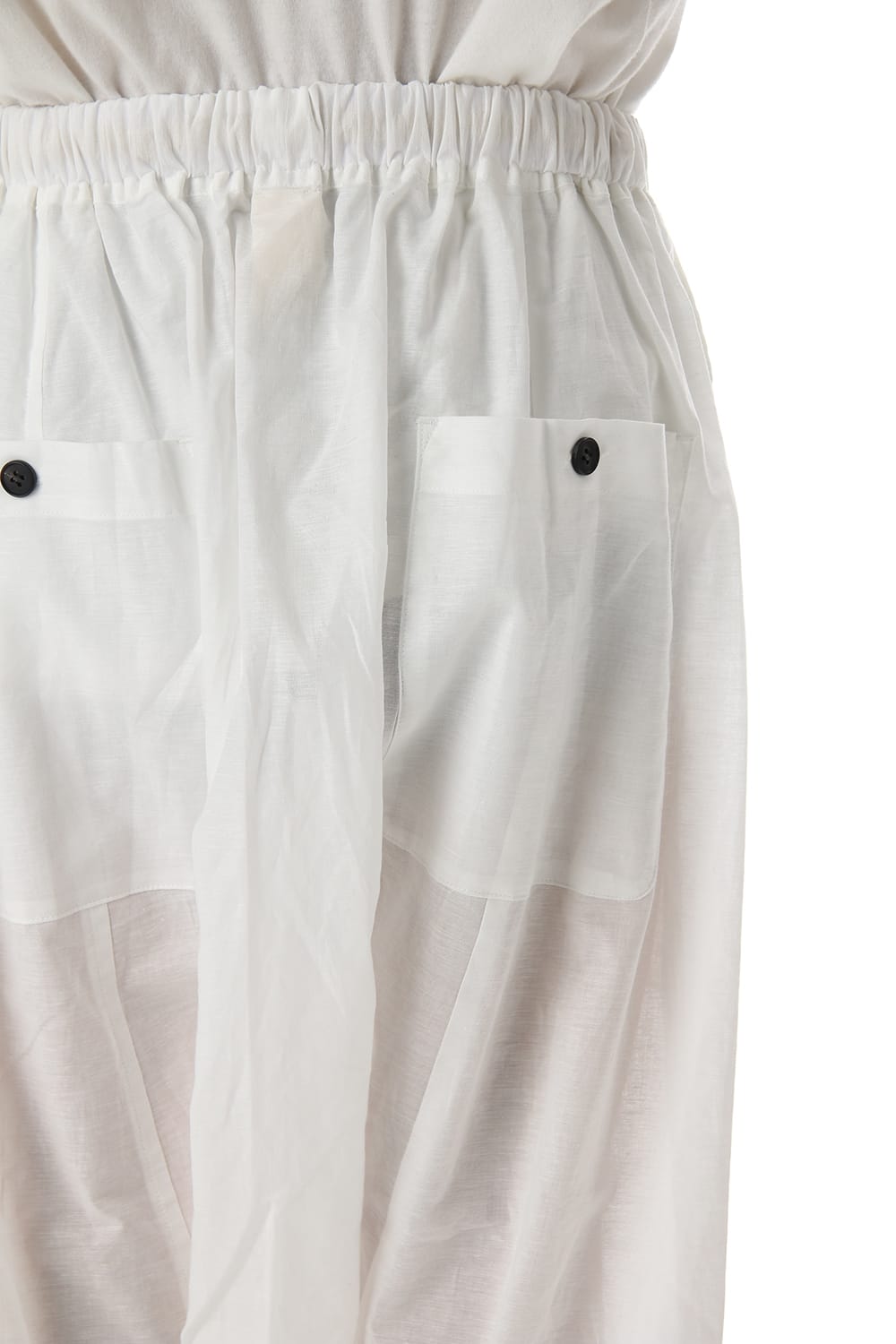 Plain Balloon Trousers White