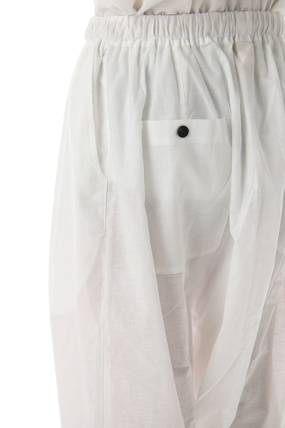 Plain Balloon Trousers White
