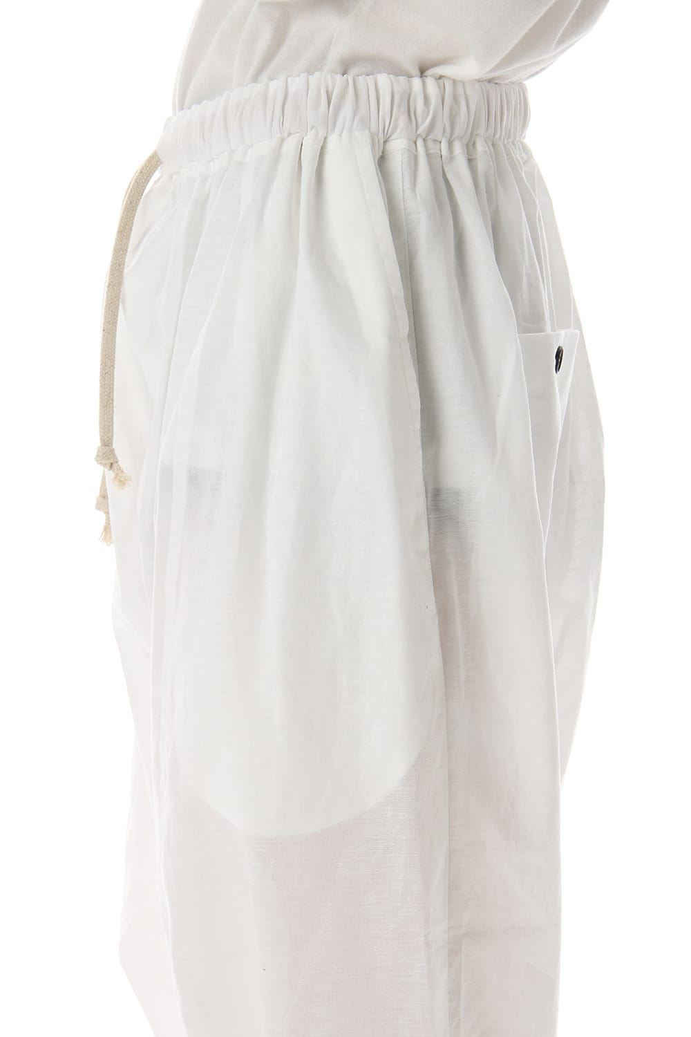 Plain Balloon Trousers White