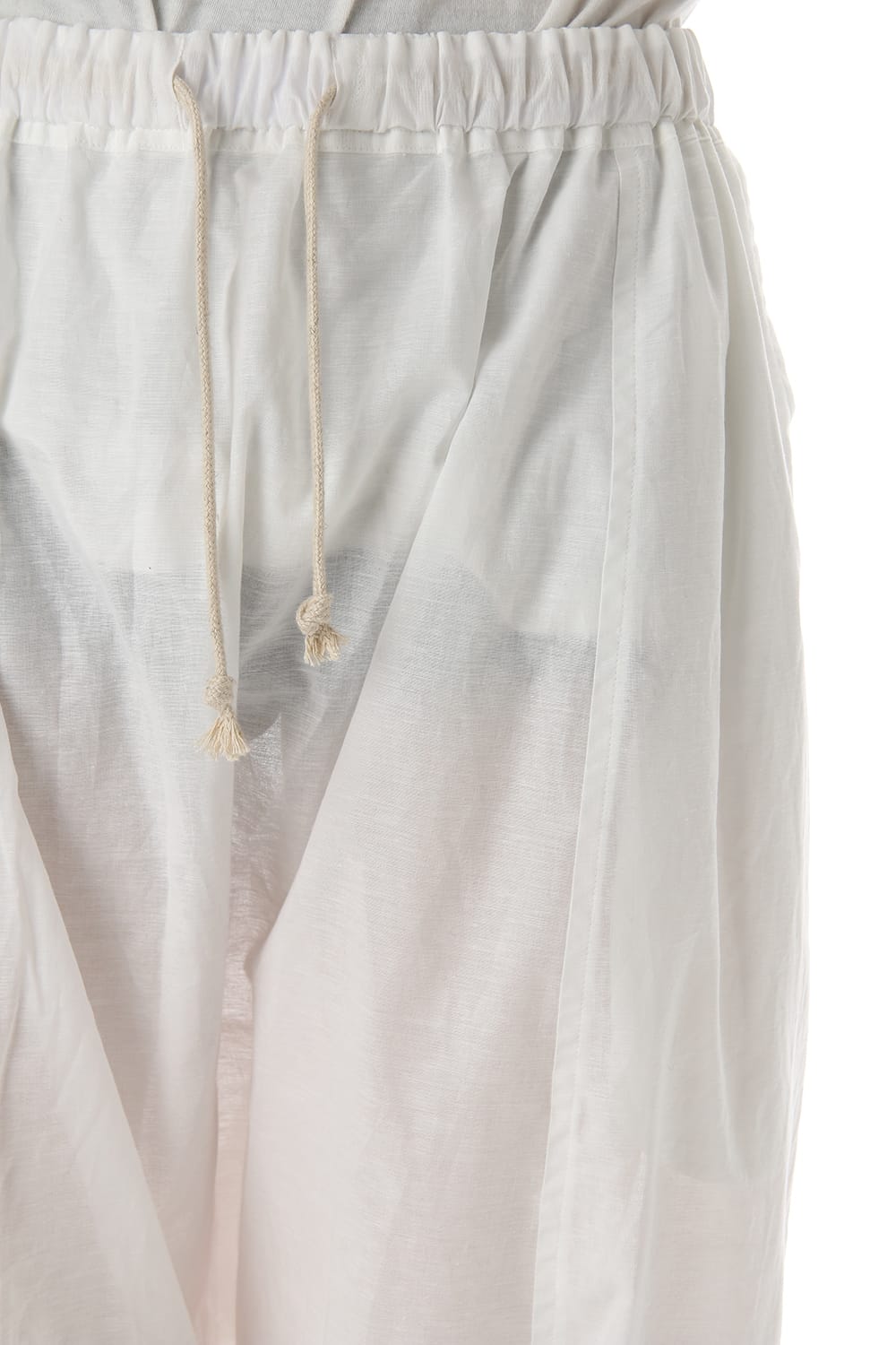 Plain Balloon Trousers White