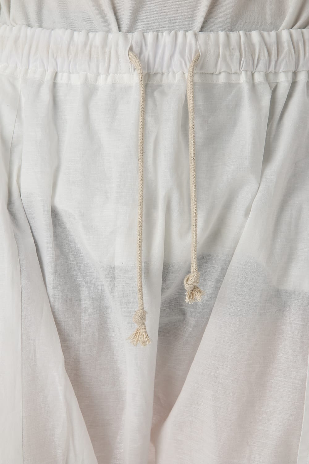 Plain Balloon Trousers White