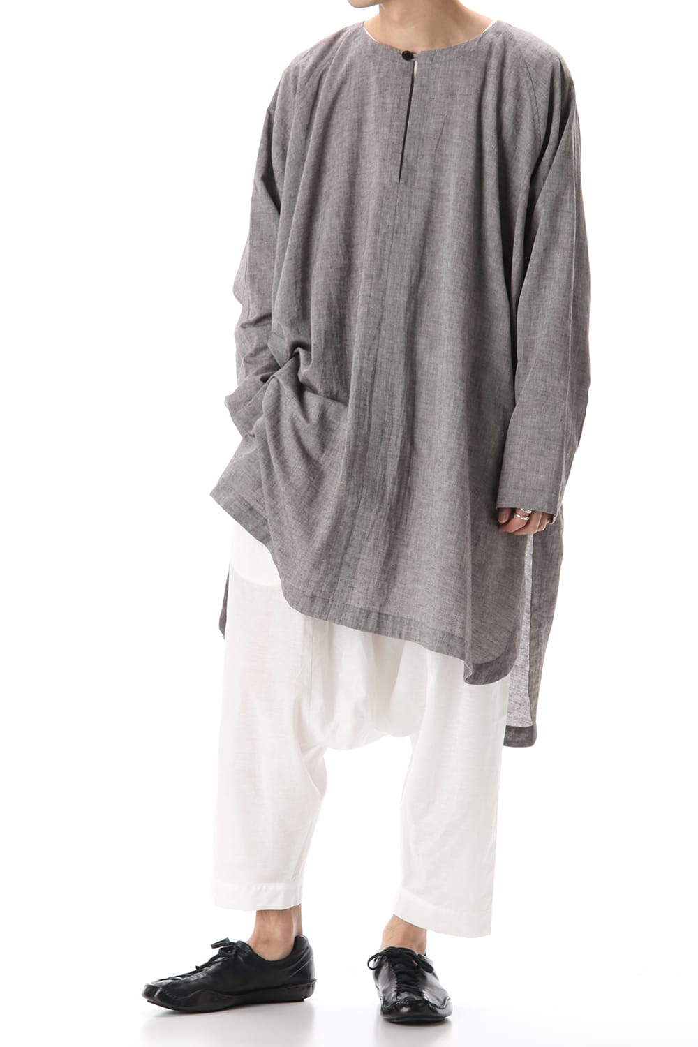 Plain Balloon Trousers White