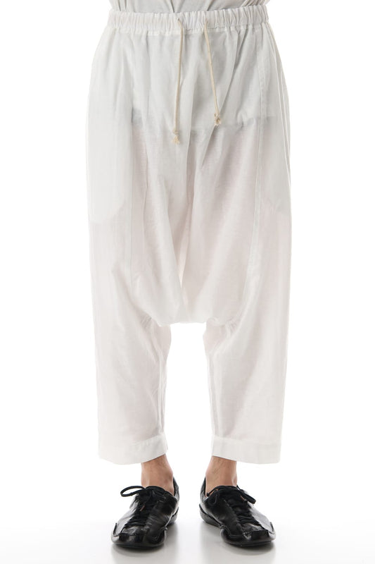 Plain Balloon Trousers White