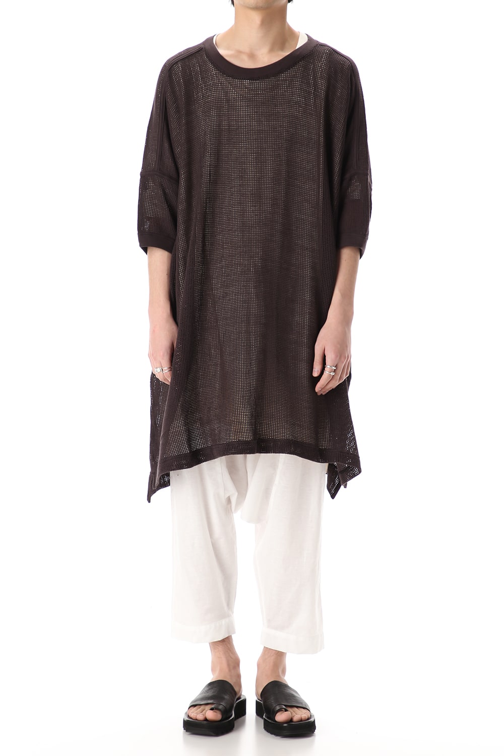 Mesh SS Oversize Tee Black