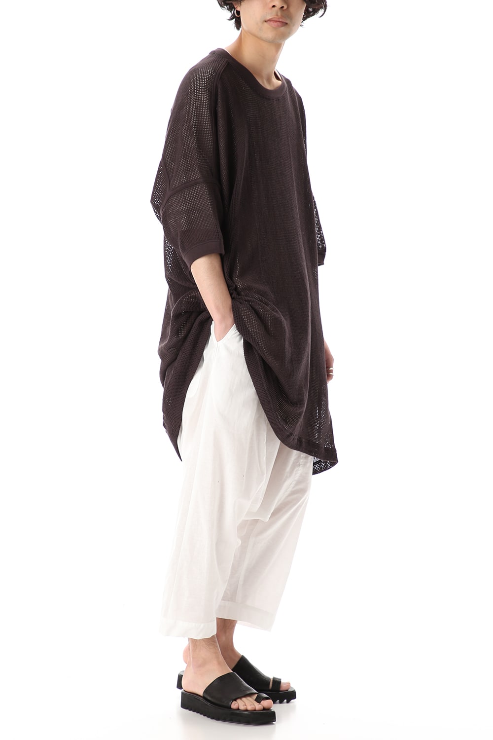 Mesh SS Oversize Tee Black