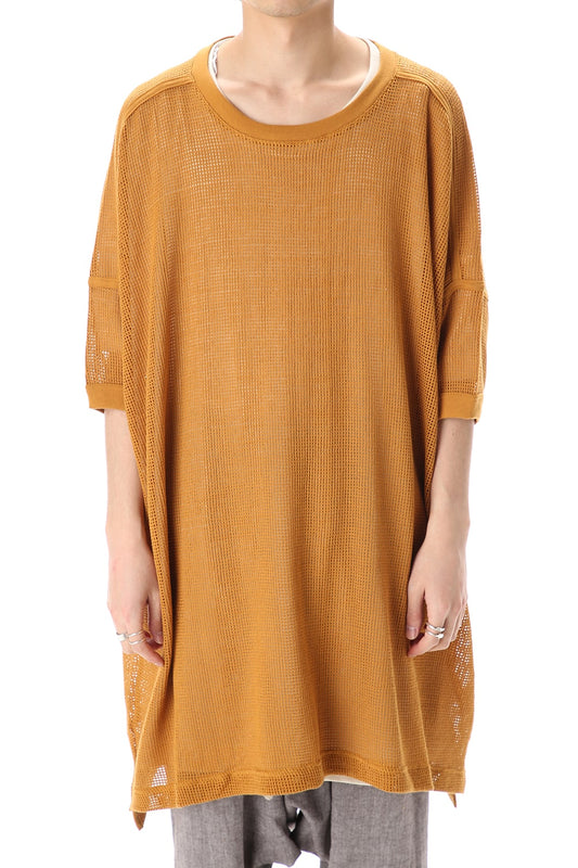 Mesh SS Oversize Tee DK Orange