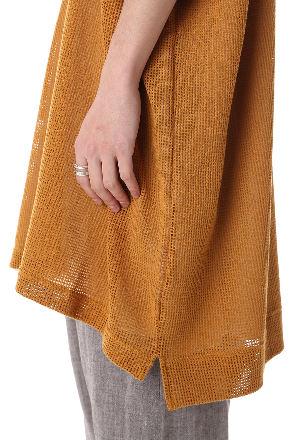 Mesh SS Oversize Tee DK Orange