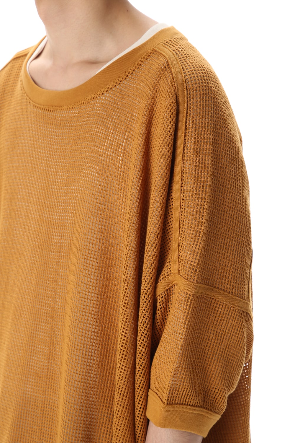 Mesh SS Oversize Tee DK Orange