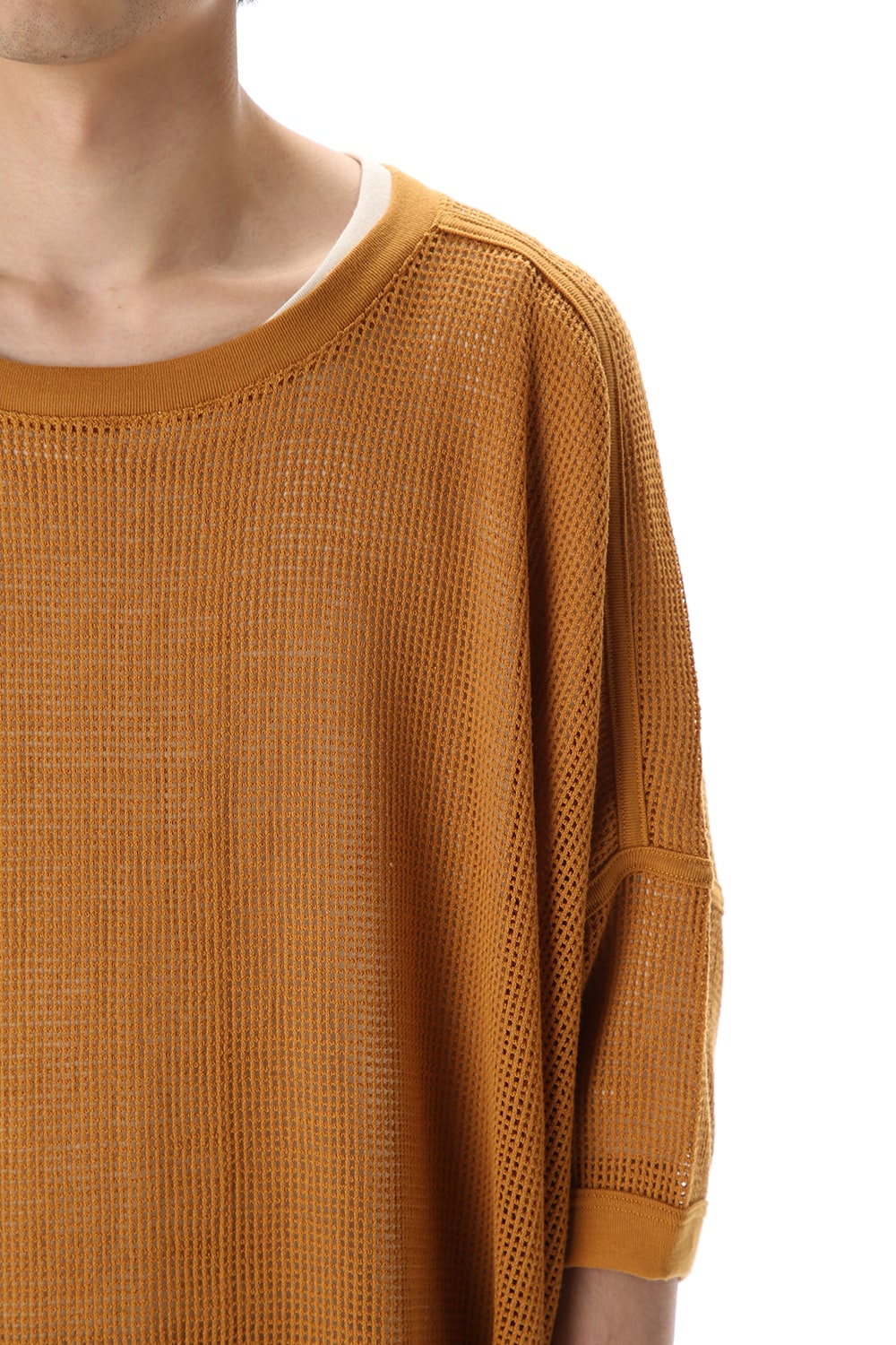 Mesh SS Oversize Tee DK Orange