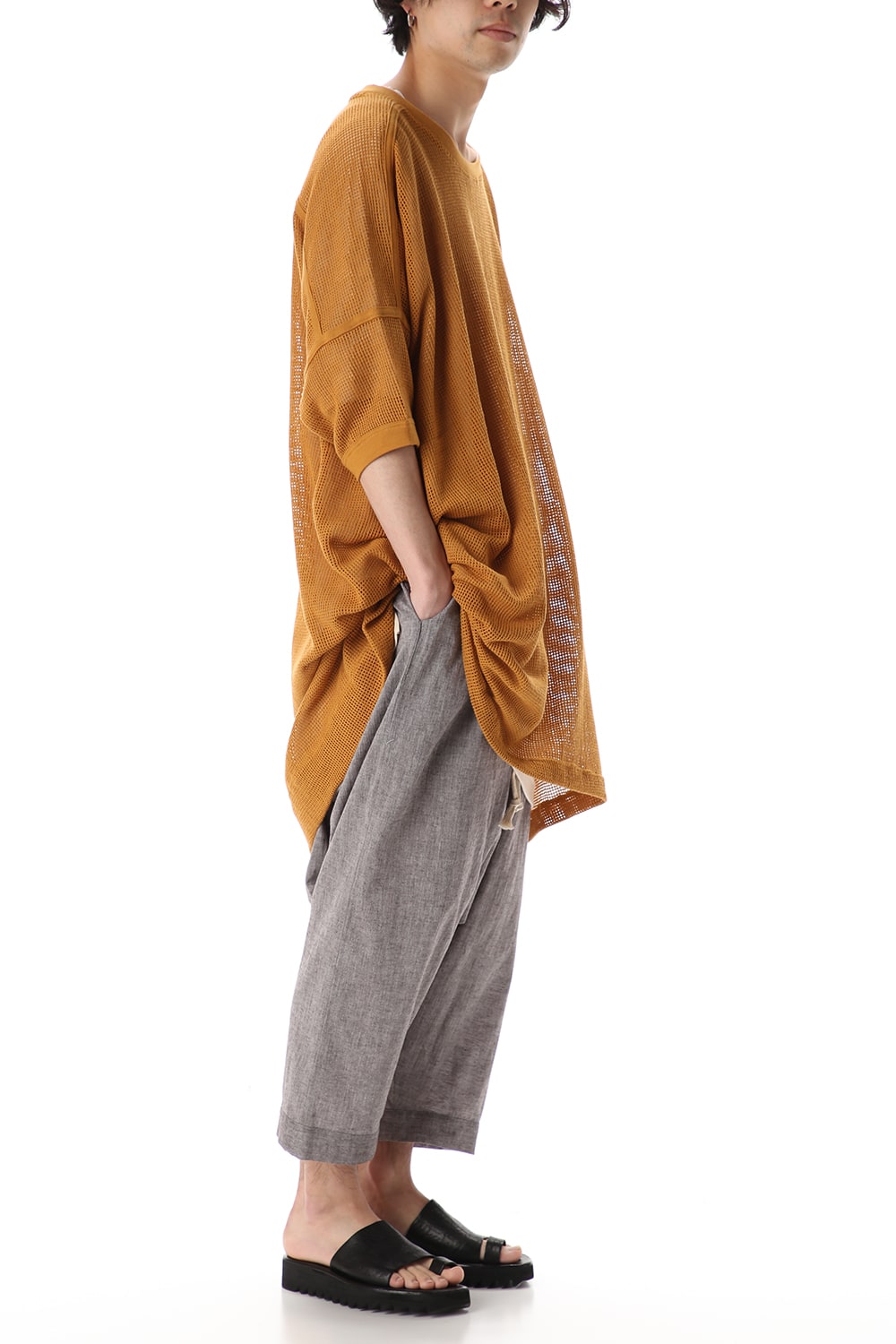 Mesh SS Oversize Tee DK Orange