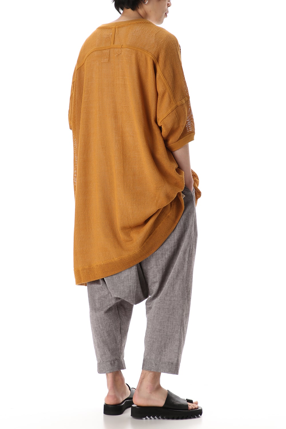 Mesh SS Oversize Tee DK Orange