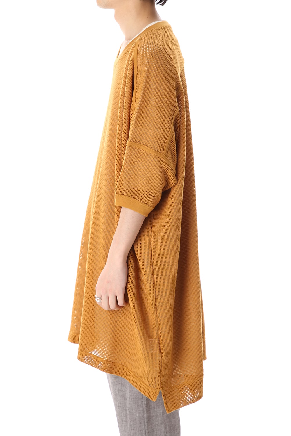 Mesh SS Oversize Tee DK Orange