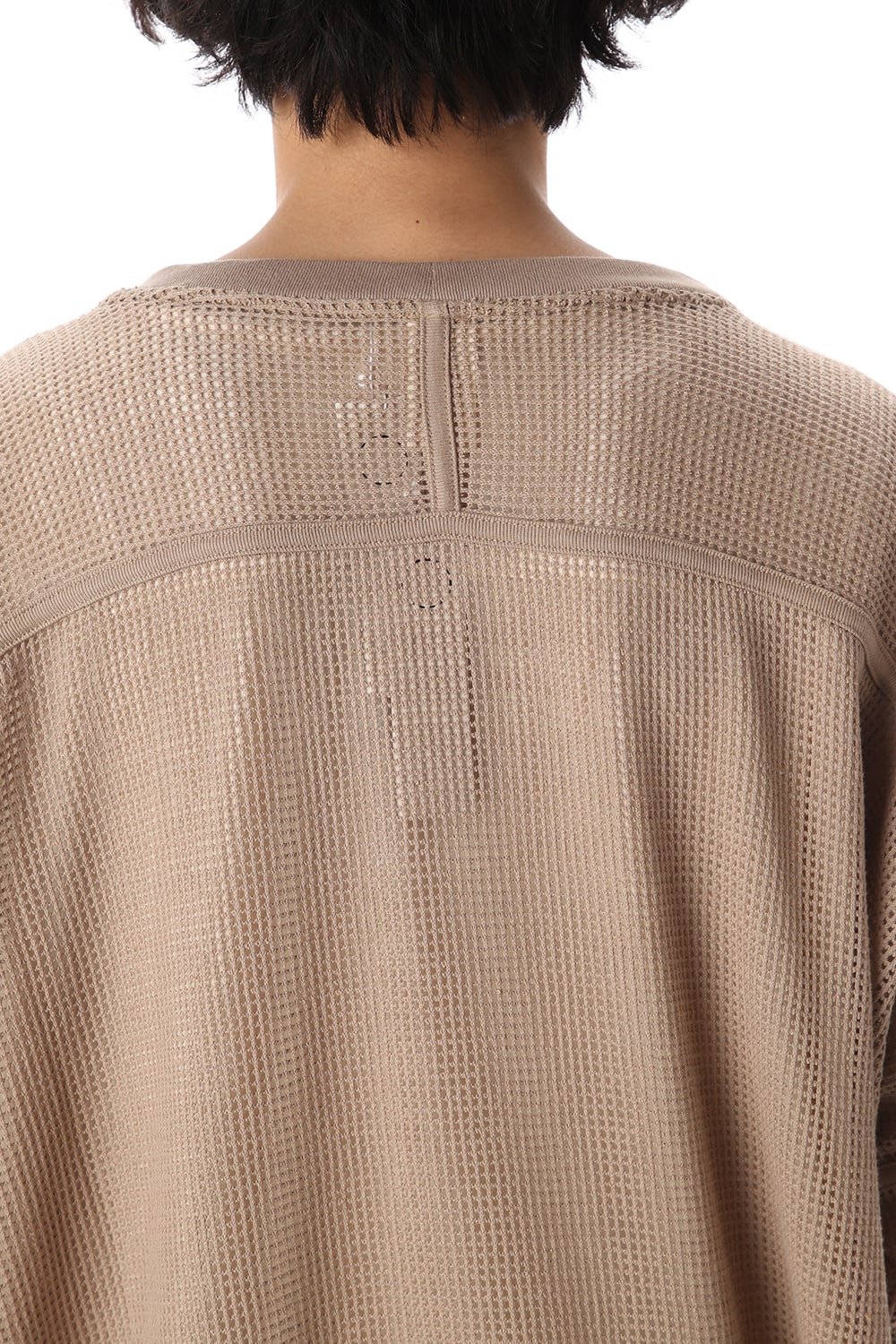 Mesh SS Oversize Tee LT Brown