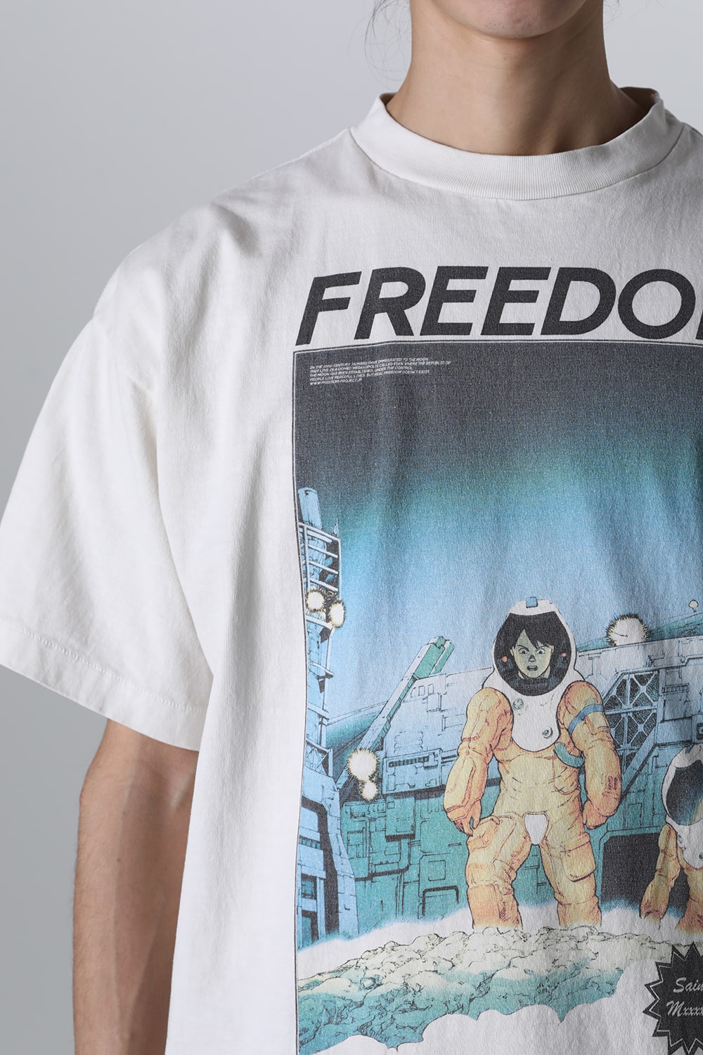 FREEDOM × SAINT Mxxxxxx ASTRO Short sleeve T-shirt