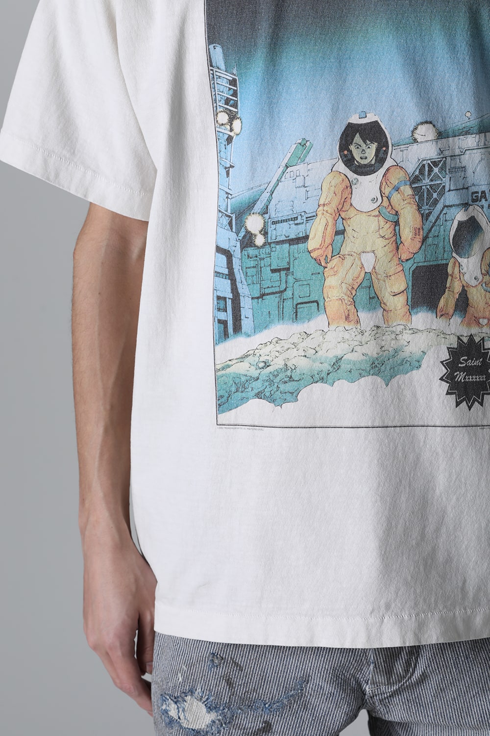 FREEDOM × SAINT Mxxxxxx ASTRO Short sleeve T-shirt