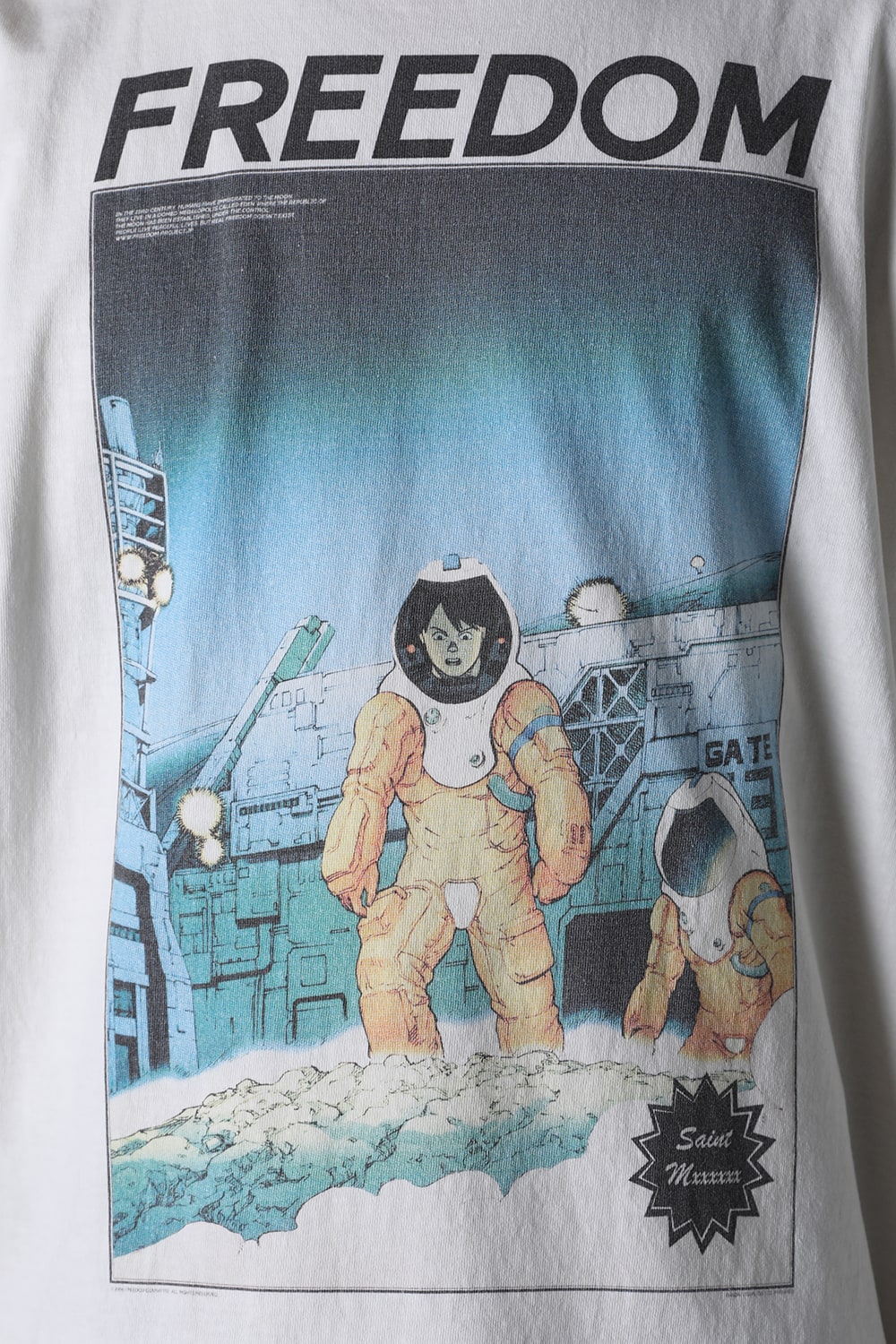 FREEDOM × SAINT Mxxxxxx ASTRO Short sleeve T-shirt