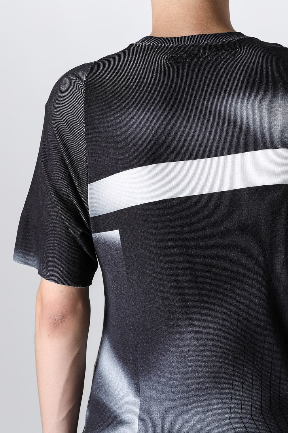 Printed Rayon Stretch Rib Short Sleeve T-shirt