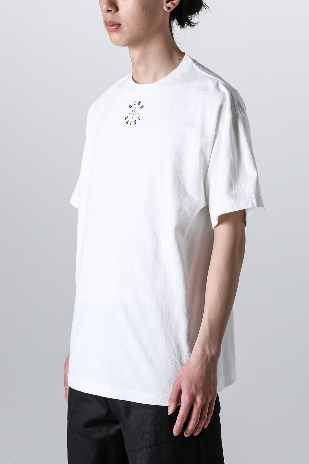 BORN X RAISED × SAINT Mxxxxxx BORN SAINT Short sleeve T-shirt White