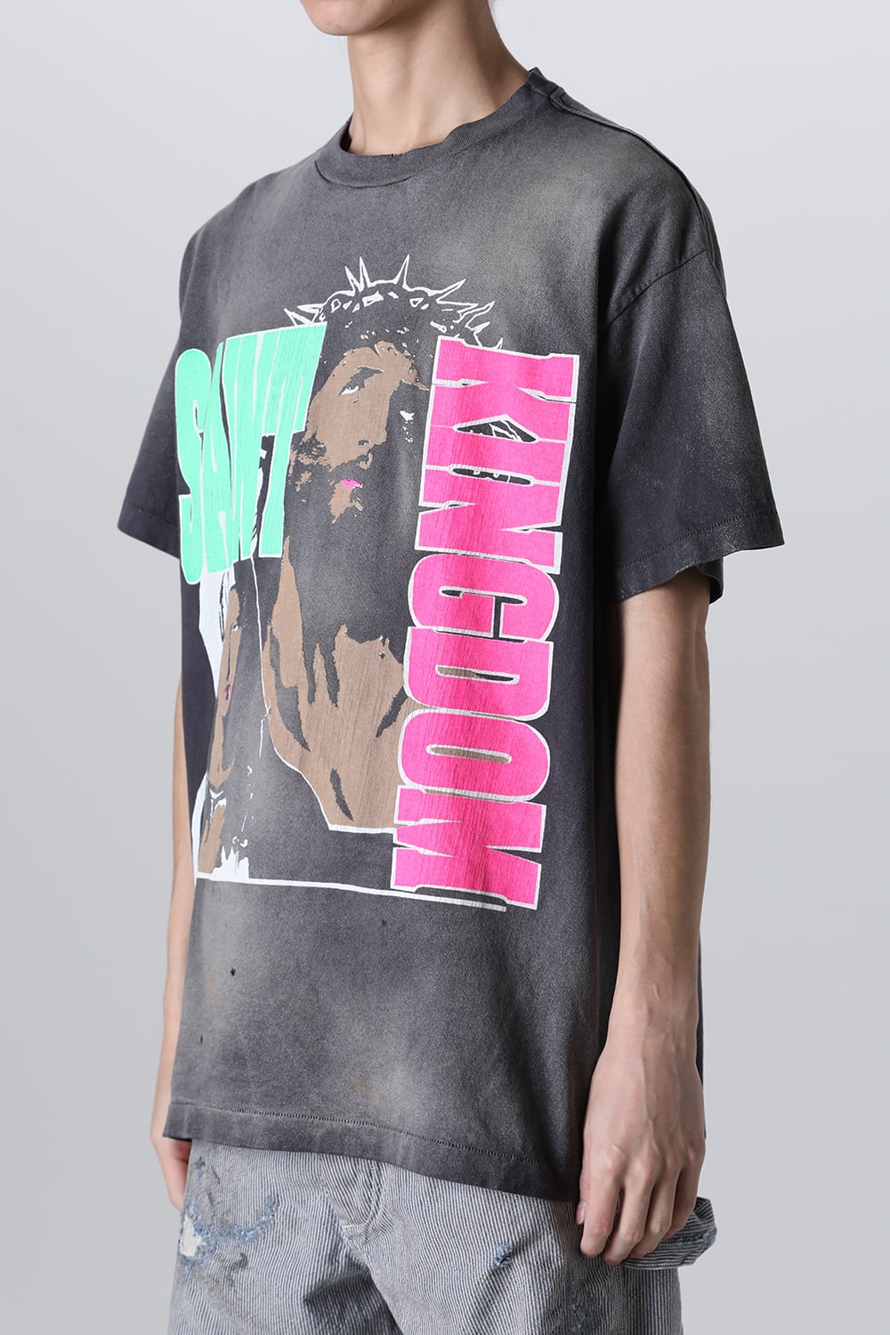 LASTMAN × SAINT Mxxxxxx ST KINGDOM Short sleeve T-shirt