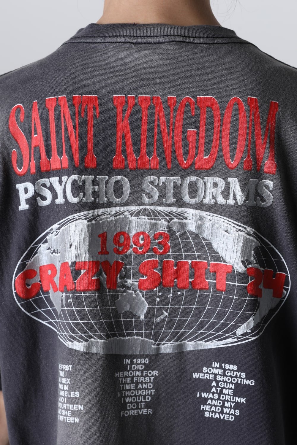LASTMAN × SAINT Mxxxxxx ST KINGDOM Short sleeve T-shirt