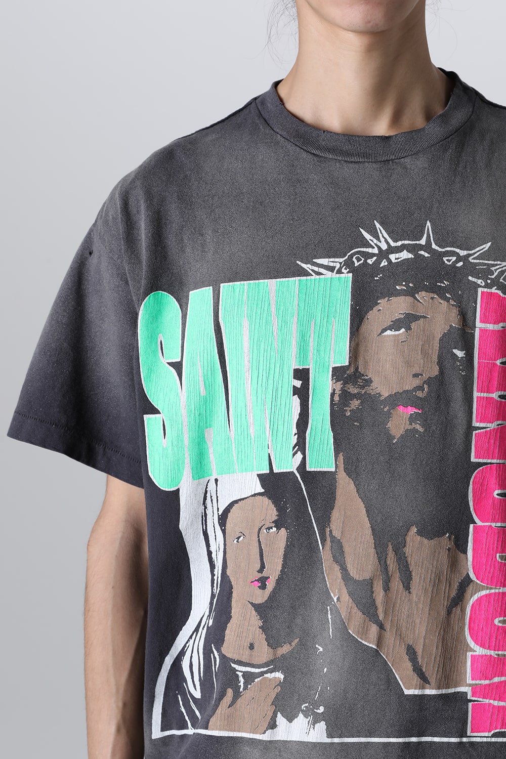 LASTMAN × SAINT Mxxxxxx ST KINGDOM Short sleeve T-shirt