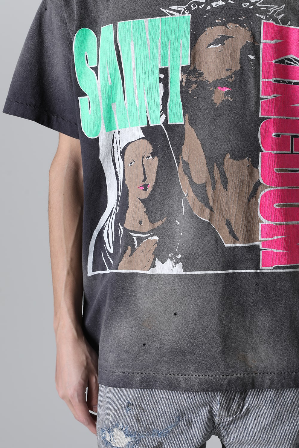 LASTMAN × SAINT Mxxxxxx ST KINGDOM Short sleeve T-shirt