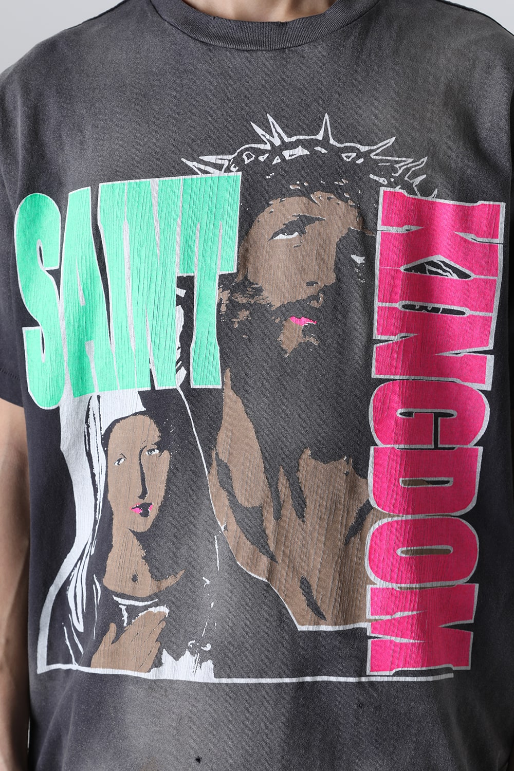 LASTMAN × SAINT Mxxxxxx ST KINGDOM Short sleeve T-shirt