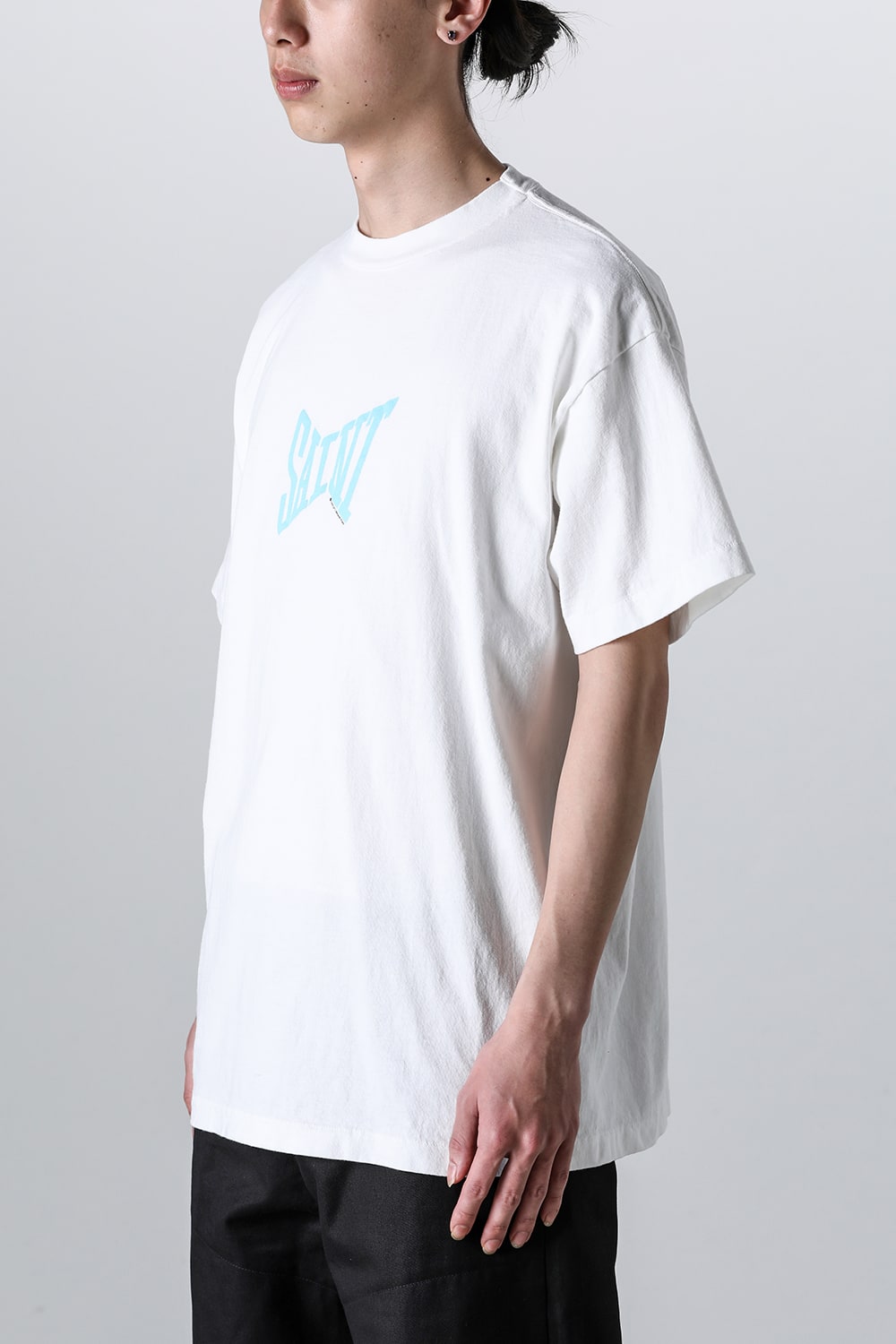 RIBON SAINT Short sleeve T-shirt White × Blue