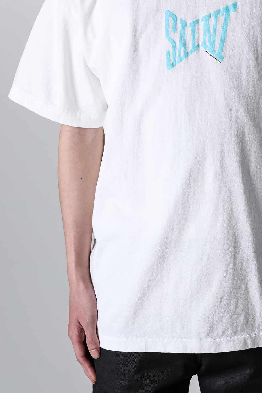 RIBON SAINT Short sleeve T-shirt White × Blue