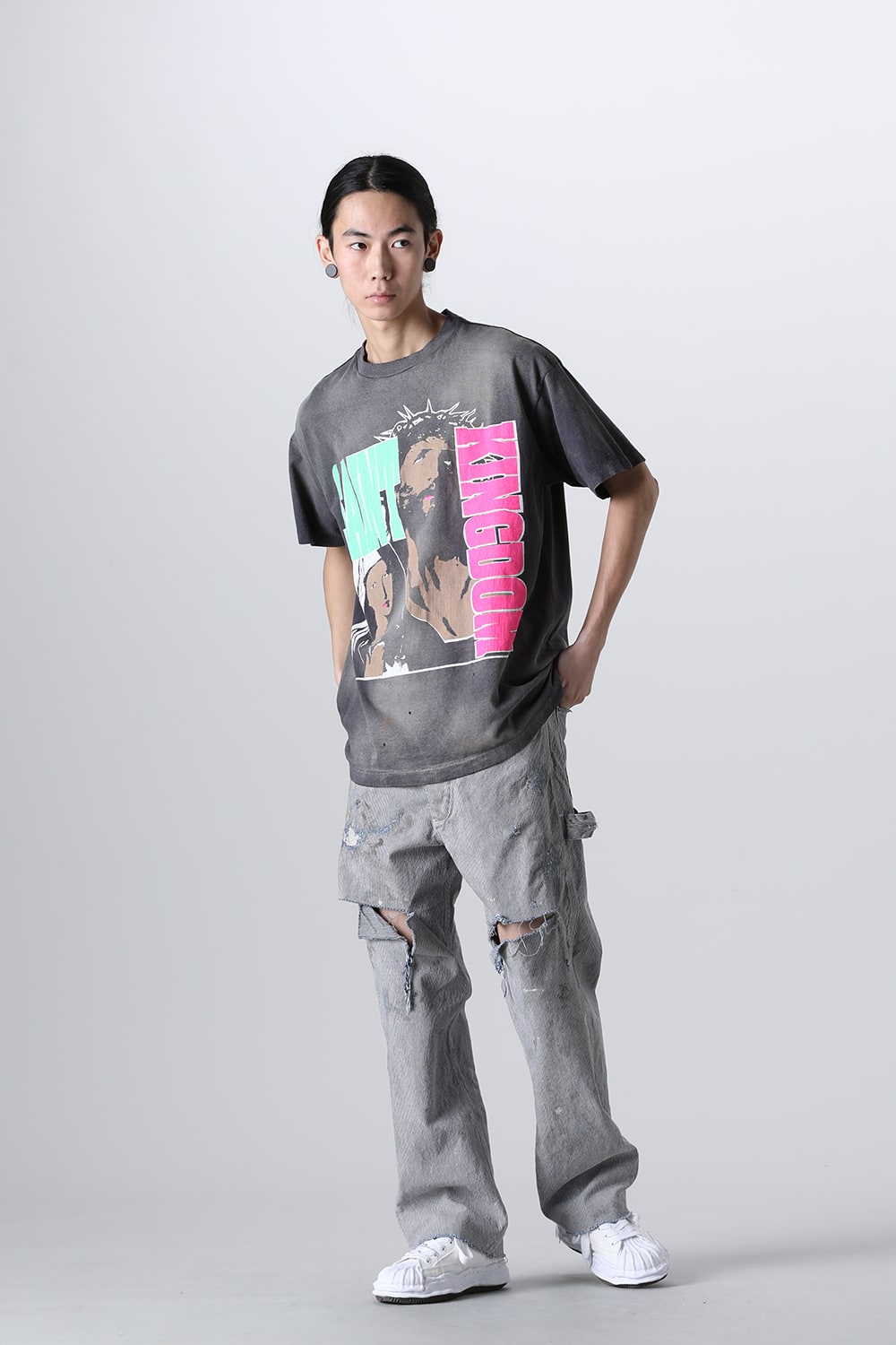 LASTMAN × SAINT Mxxxxxx ST KINGDOM Short sleeve T-shirt