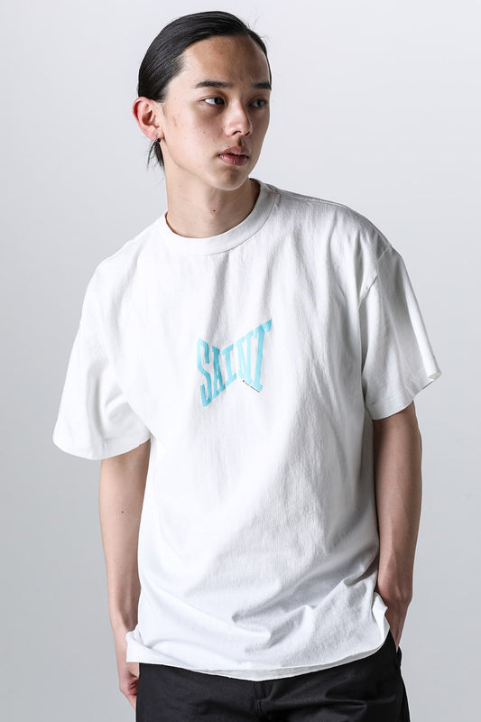 RIBON SAINT Short sleeve T-shirt White × Blue