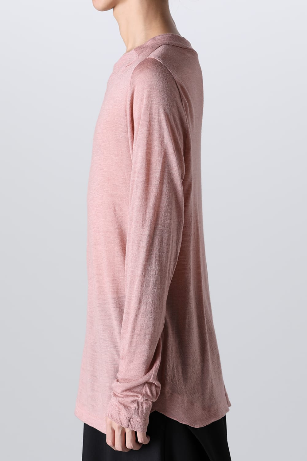 Edge Seamed Off-neck Cutsewn Pink