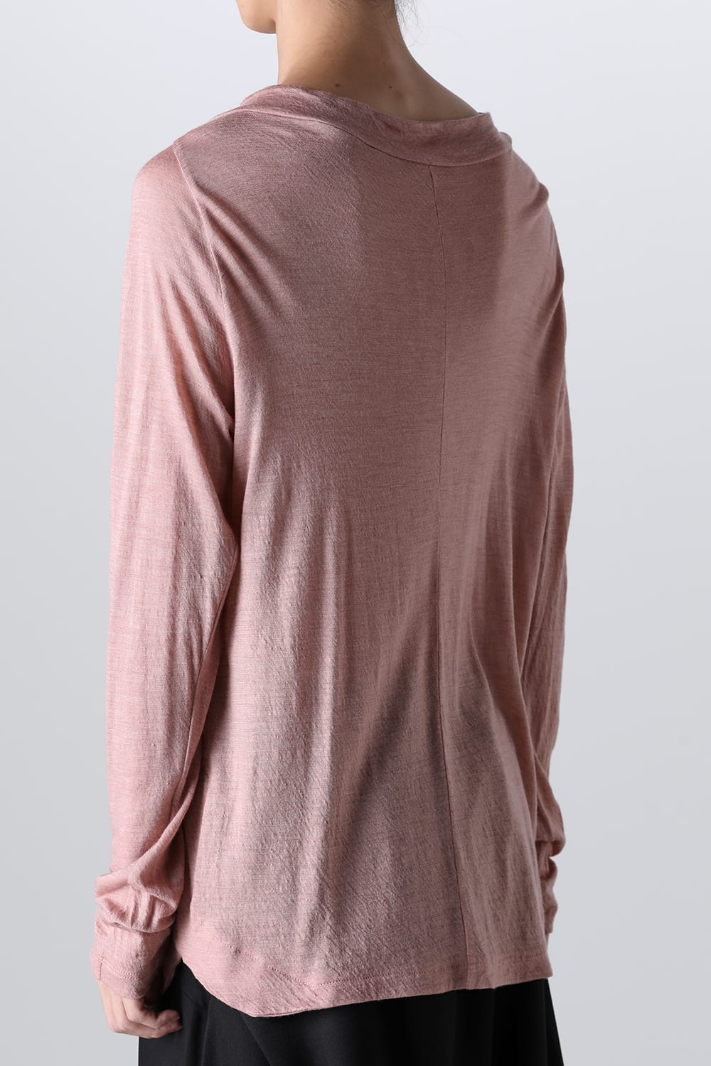 Edge Seamed Off-neck Cutsewn Pink